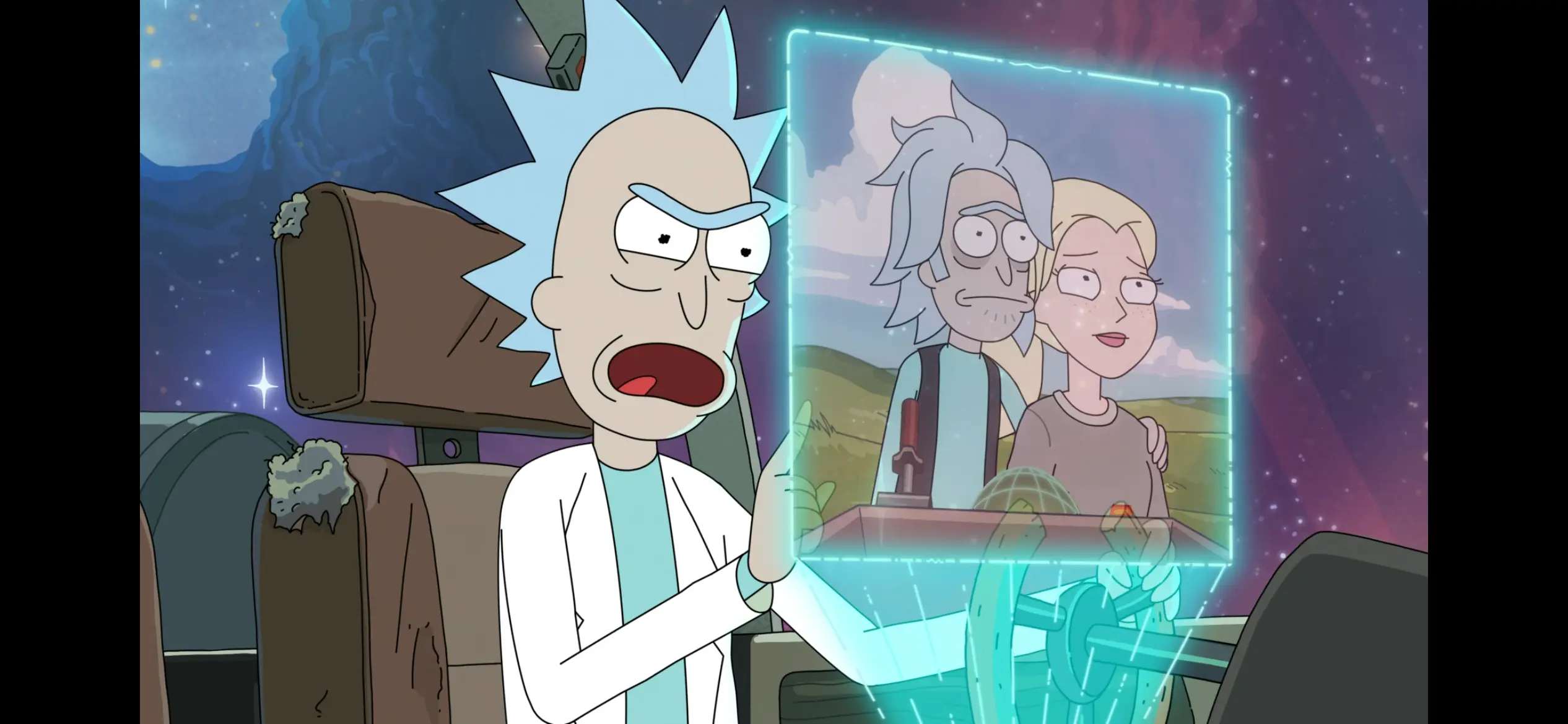 Rick jettisons Memory Rick and Diane into deep space (21:29)